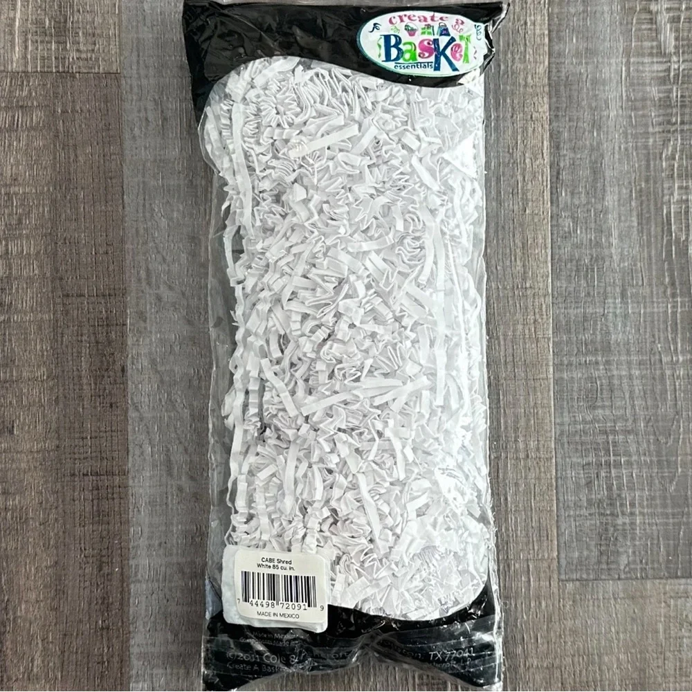 💞 New Bag of White Shredded Filler for Gift Baskets & Boxes